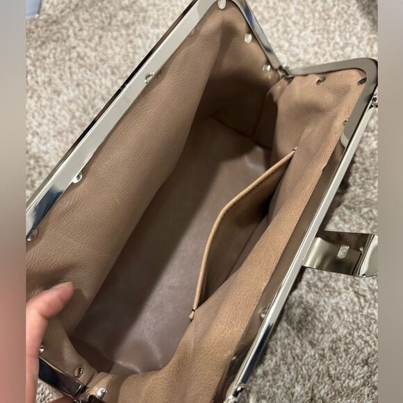 Real Rex Rabbit Fur Handmade Unique Rivet Frame Push Lock Handbag, Crossbody - Picture 16 of 16